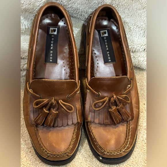 Men’s Brown Shoe Co Sundance Style Brown Loafer. Size 10 - Picture 1 of 6